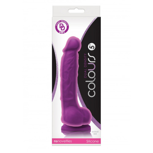 NS Novelties  Colours Dual Density Dildo 5 Inch Paars